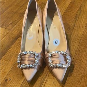 Ivanka Trump size 9 light pink satin heels